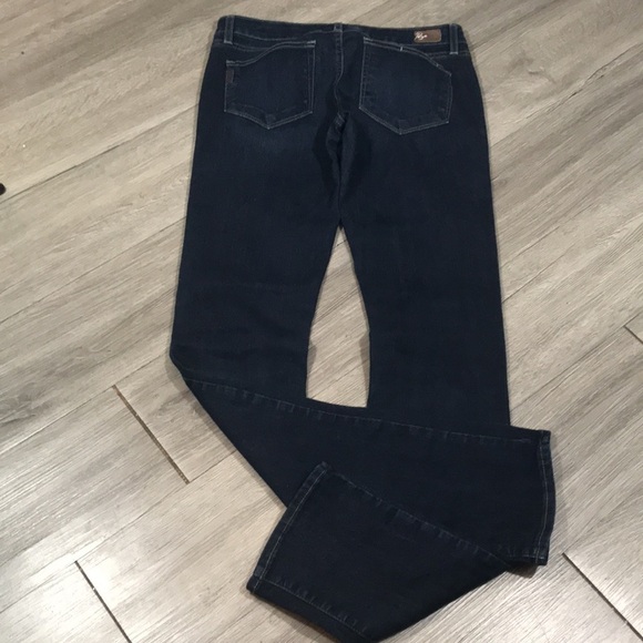 Paige DarkWash Skinny Straight Long Inseam Low Rise Jeans size 27 - Picture 10 of 10